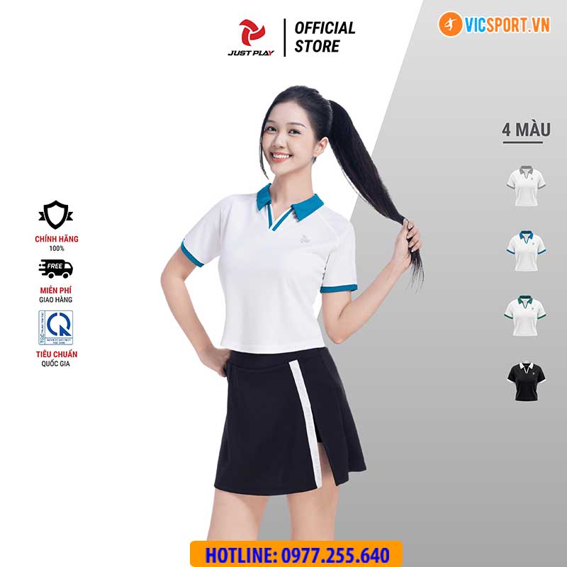 Áo polo thể thao nữ JustPlay WPJ01 đa năng - Hình ảnh 21