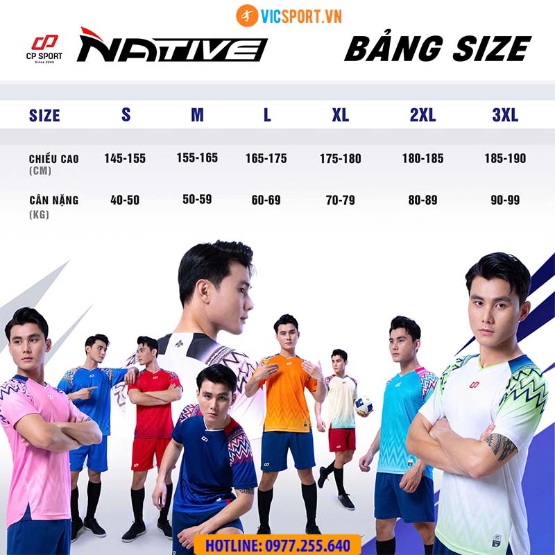 Áo đá banh không logo CP Native