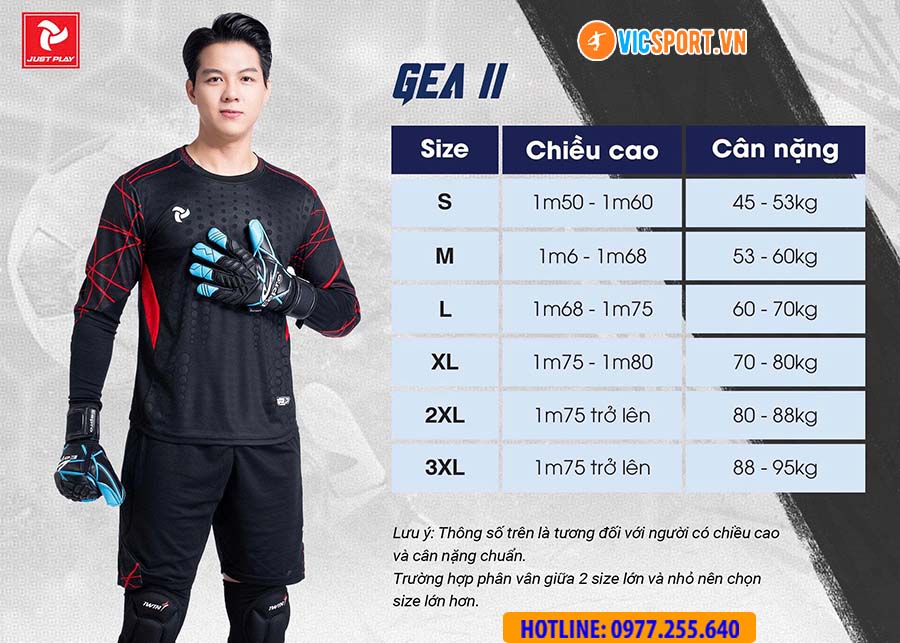 Quần áo thủ môn Just Play GEA II tay dài - Hình ảnh 17