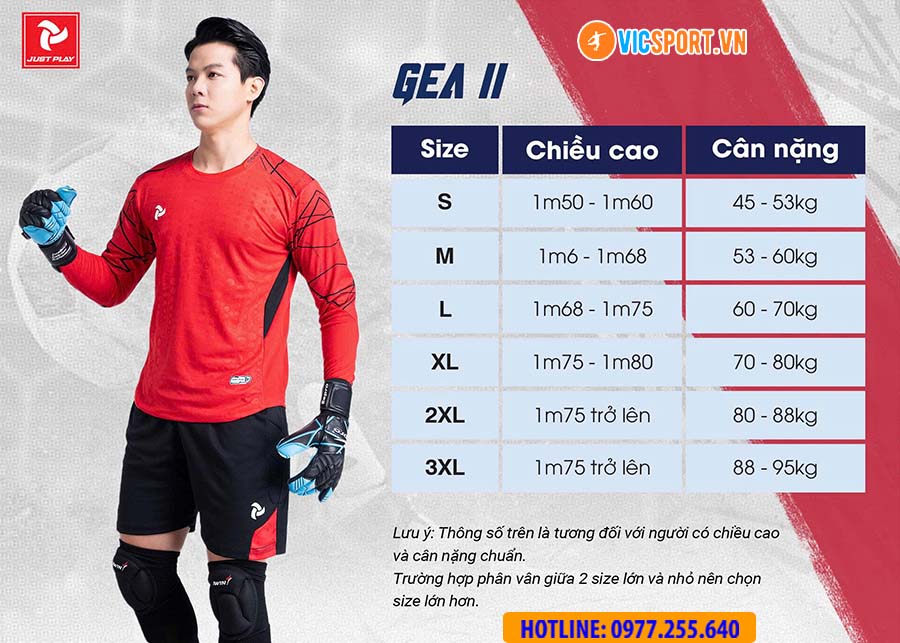 Quần áo thủ môn Just Play GEA II tay dài - Hình ảnh 18