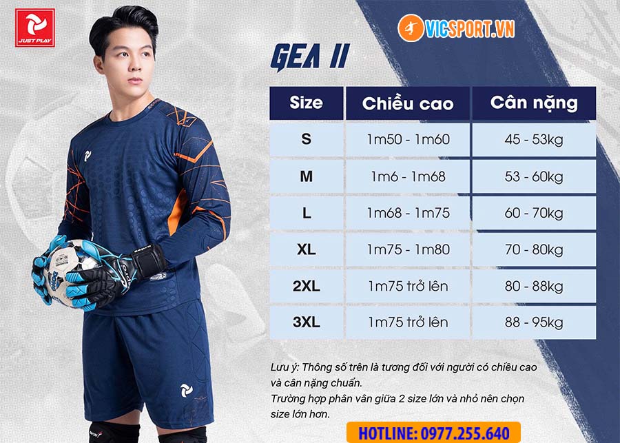 Quần áo thủ môn Just Play GEA II tay dài - Hình ảnh 20