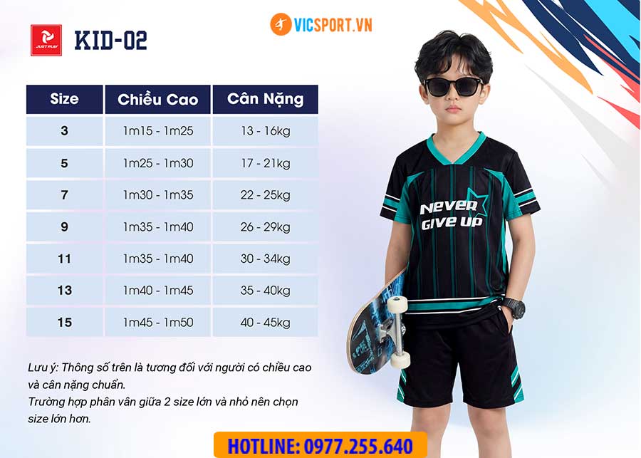 Quần áo thể thao trẻ em JustPlay KID 02 - Hình ảnh 15