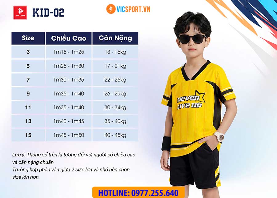 Quần áo thể thao trẻ em JustPlay KID 02 - Hình ảnh 18