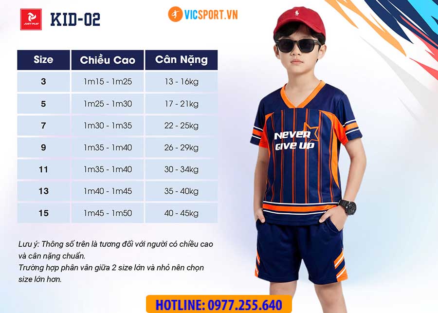Quần áo thể thao trẻ em JustPlay KID 02 - Hình ảnh 20