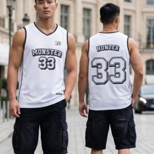 Quần áo bóng rổ Bulbal Monster BRL03 màu trắng