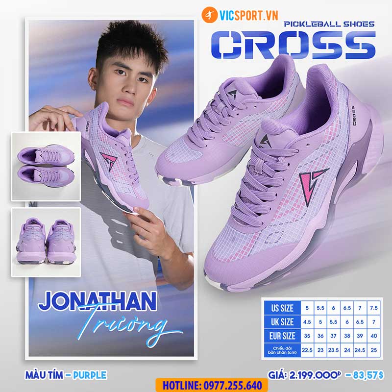 Giày thể thao pickleball Kaiwin Cross đa năng - Hình ảnh 16