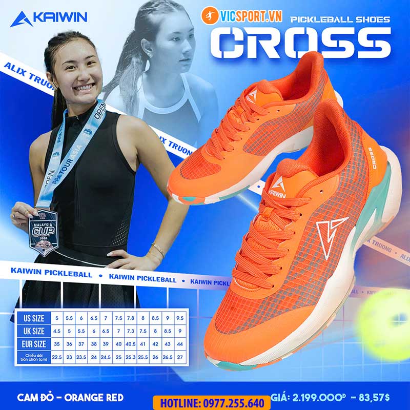 Giày thể thao pickleball Kaiwin Cross đa năng - Hình ảnh 21
