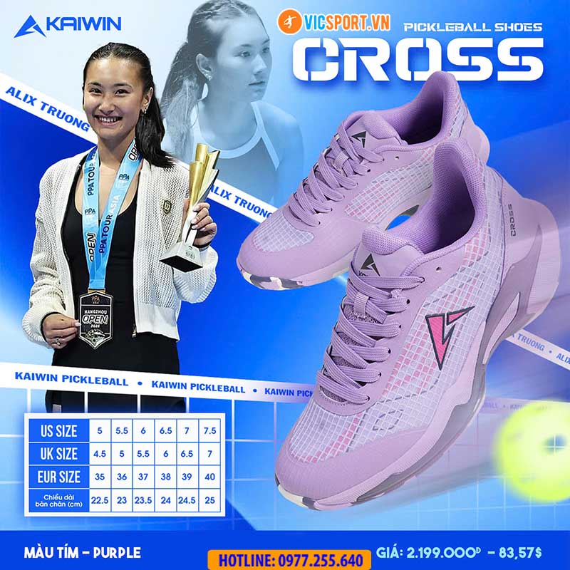 Giày thể thao pickleball Kaiwin Cross đa năng - Hình ảnh 22