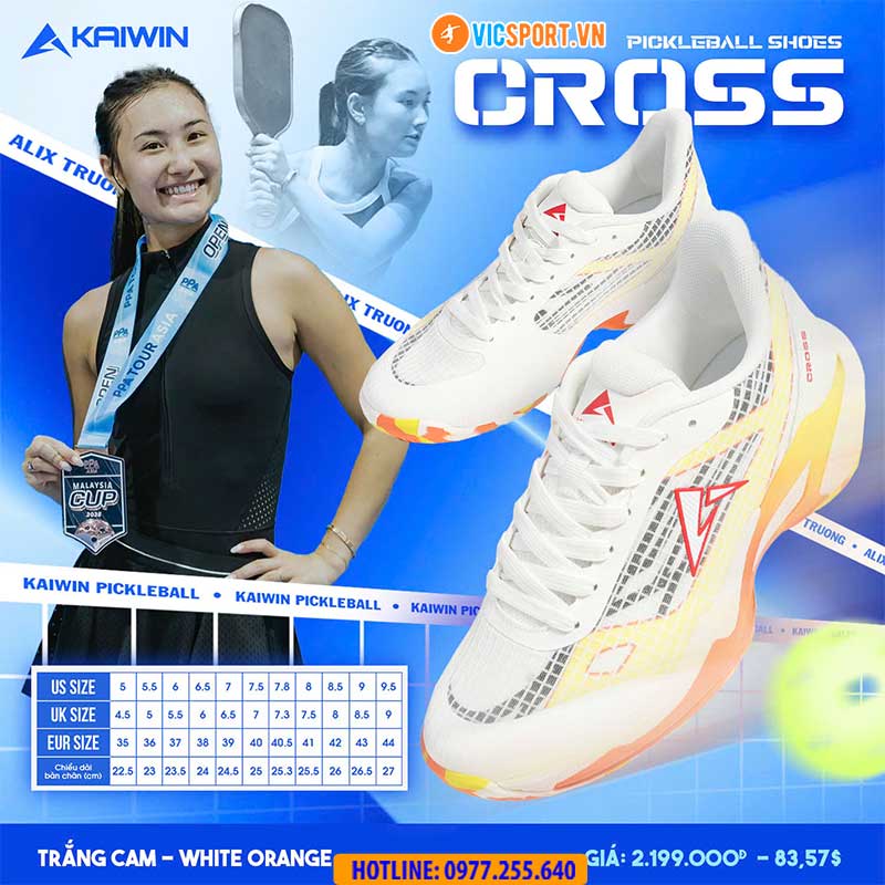 Giày thể thao pickleball Kaiwin Cross đa năng - Hình ảnh 23
