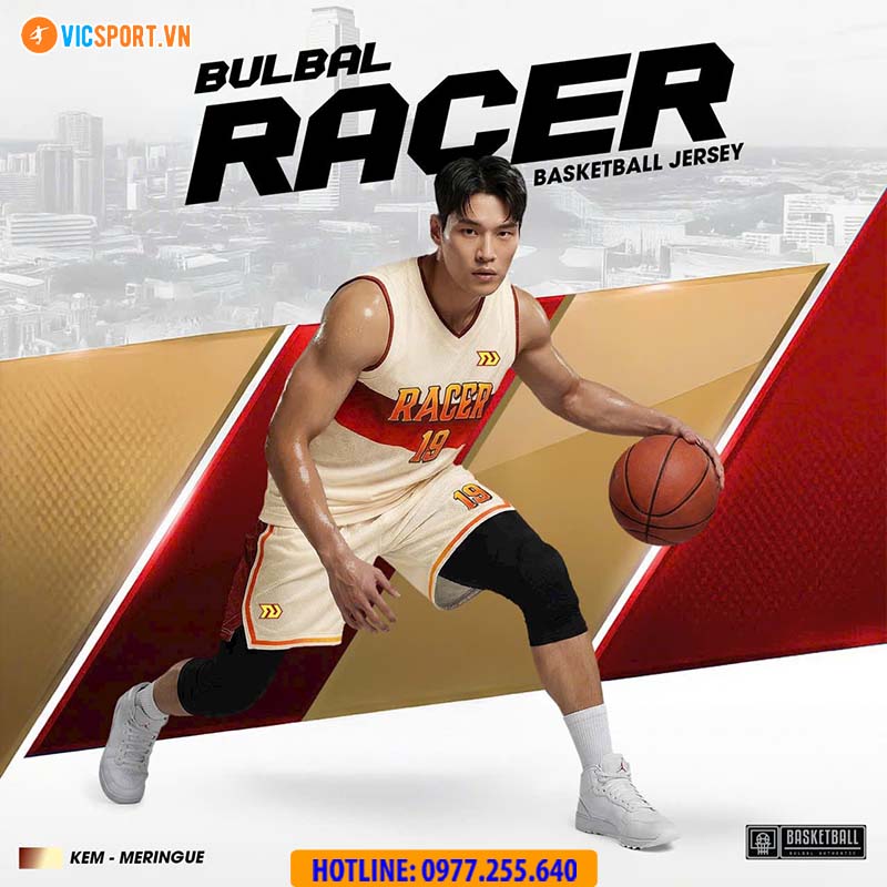 Quần áo bóng rổ Bulbal Racer BRL03 màu kem - Hình ảnh 16