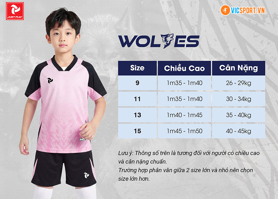 Áo đá banh trẻ em Justplay Wolves - Hình ảnh 14