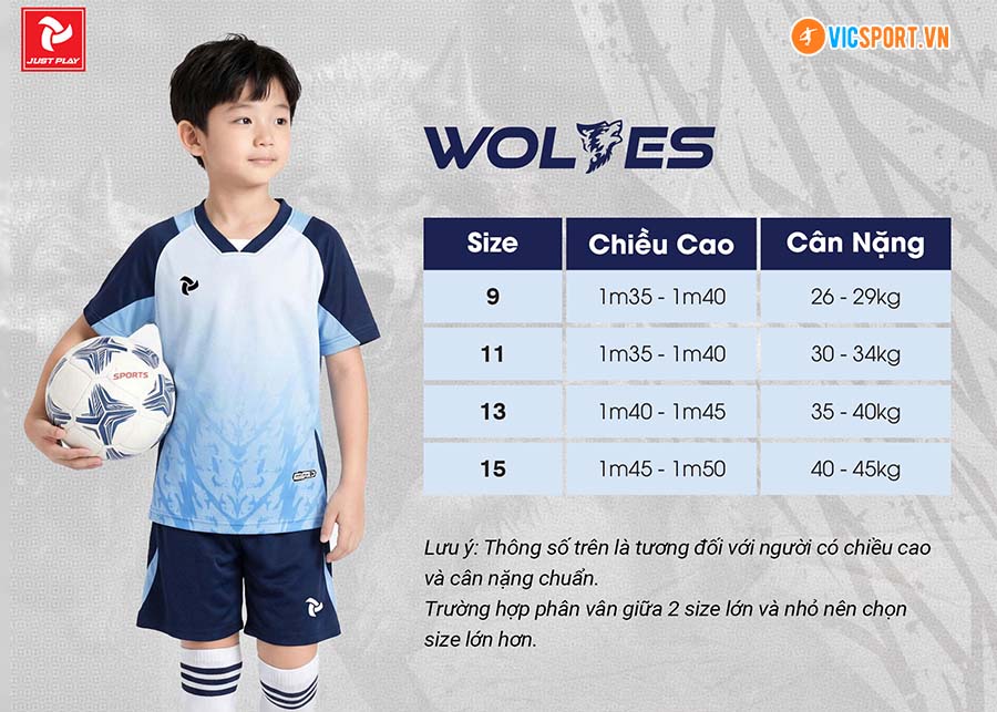 Áo đá banh trẻ em Justplay Wolves - Hình ảnh 19