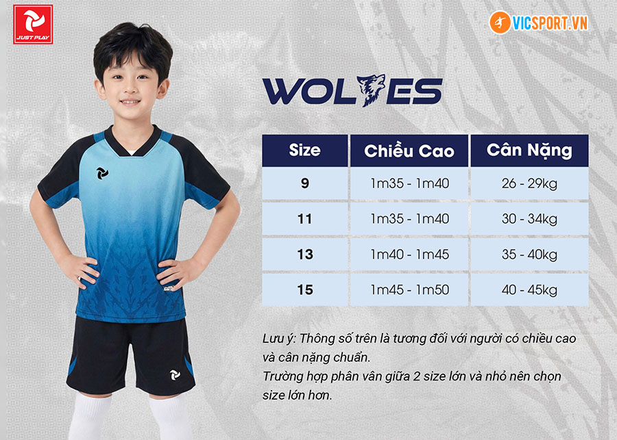 Áo đá banh trẻ em Justplay Wolves - Hình ảnh 20