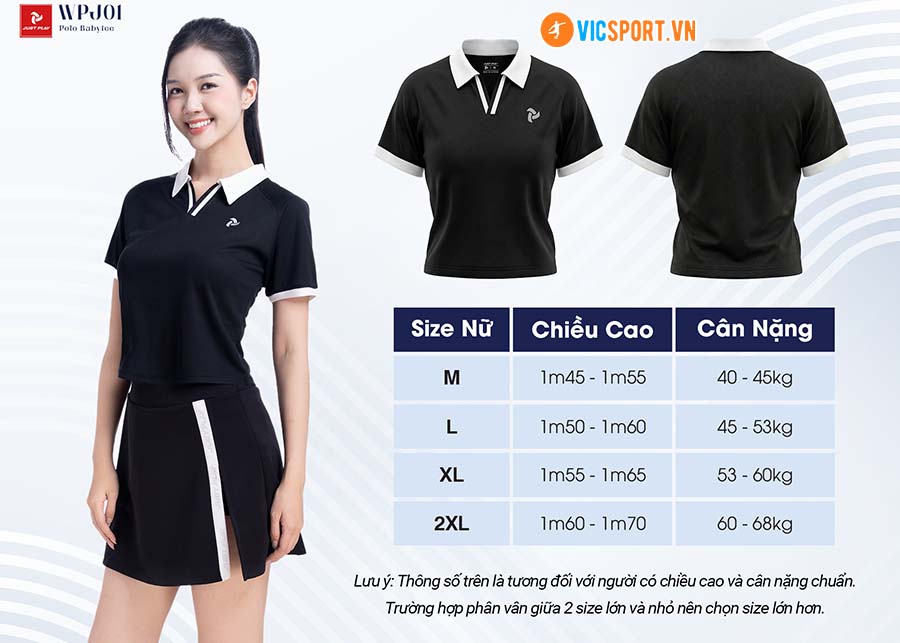 Áo polo thể thao nữ JustPlay WPJ01 đa năng - Hình ảnh 19