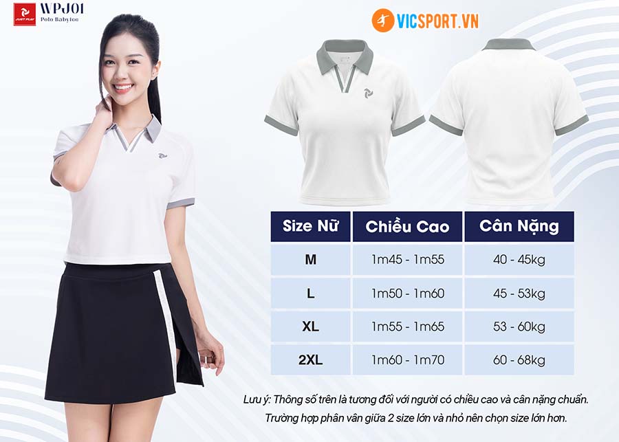 Áo polo thể thao nữ JustPlay WPJ01 đa năng - Hình ảnh 17