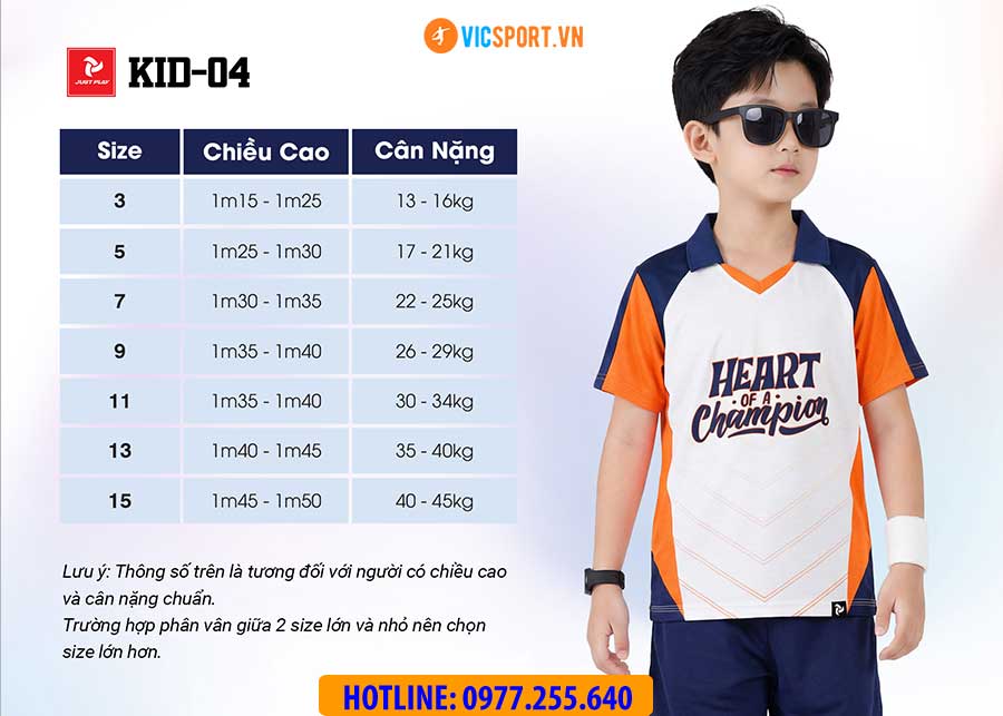 Quần áo thể thao trẻ em JustPlay KID 04 - Hình ảnh 16