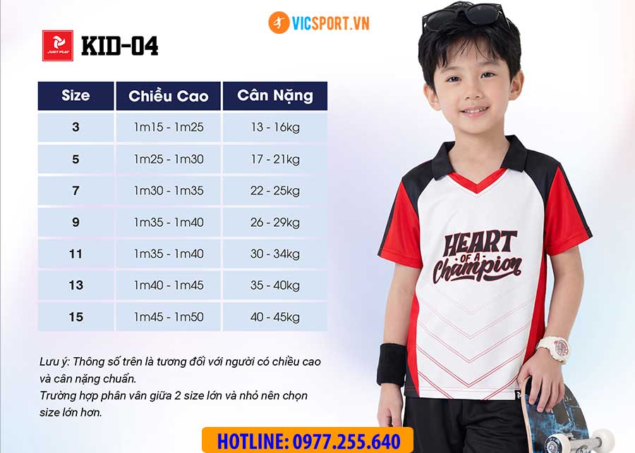 Quần áo thể thao trẻ em JustPlay KID 04 - Hình ảnh 17