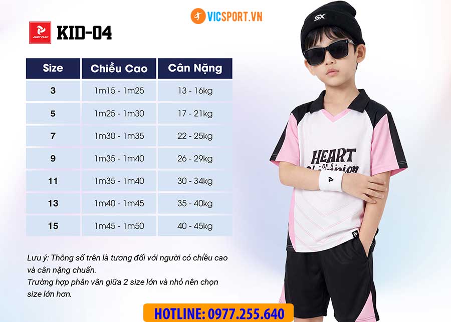 Quần áo thể thao trẻ em JustPlay KID 04 - Hình ảnh 18