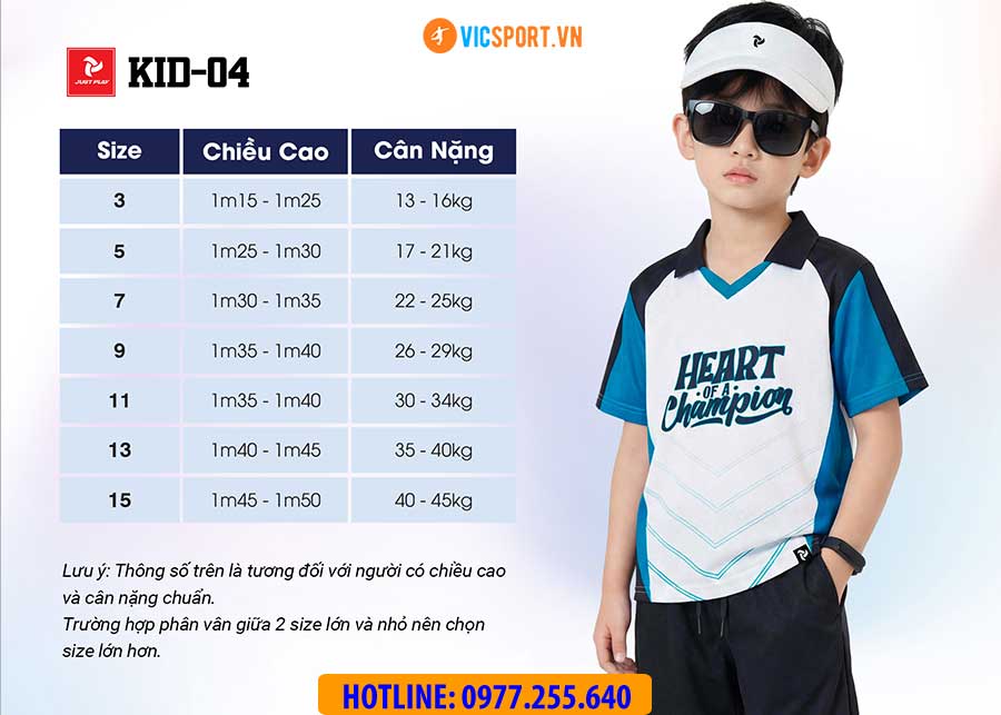 Quần áo thể thao trẻ em JustPlay KID 04 - Hình ảnh 21
