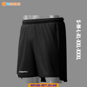 Quần đùi đá banh Keepfly màu đen