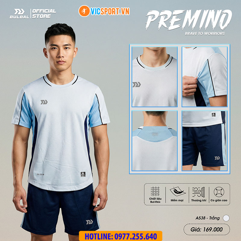 Áo đá banh không logo Bulbal Premino - Hình ảnh 12