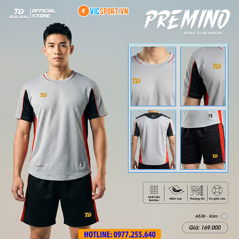 Áo đá banh không logo Bulbal Premino - Hình ảnh 13