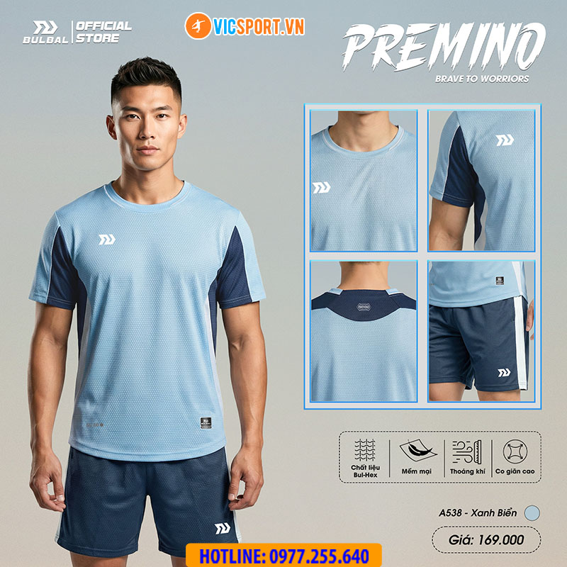Áo đá banh không logo Bulbal Premino - Hình ảnh 14