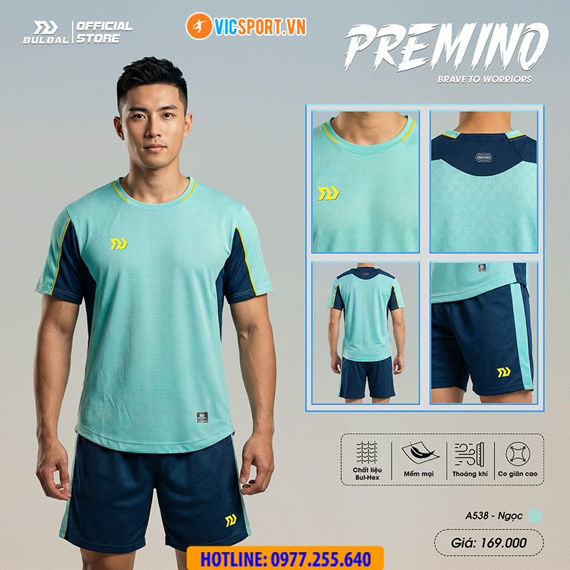 Áo đá banh không logo Bulbal Premino - Hình ảnh 15