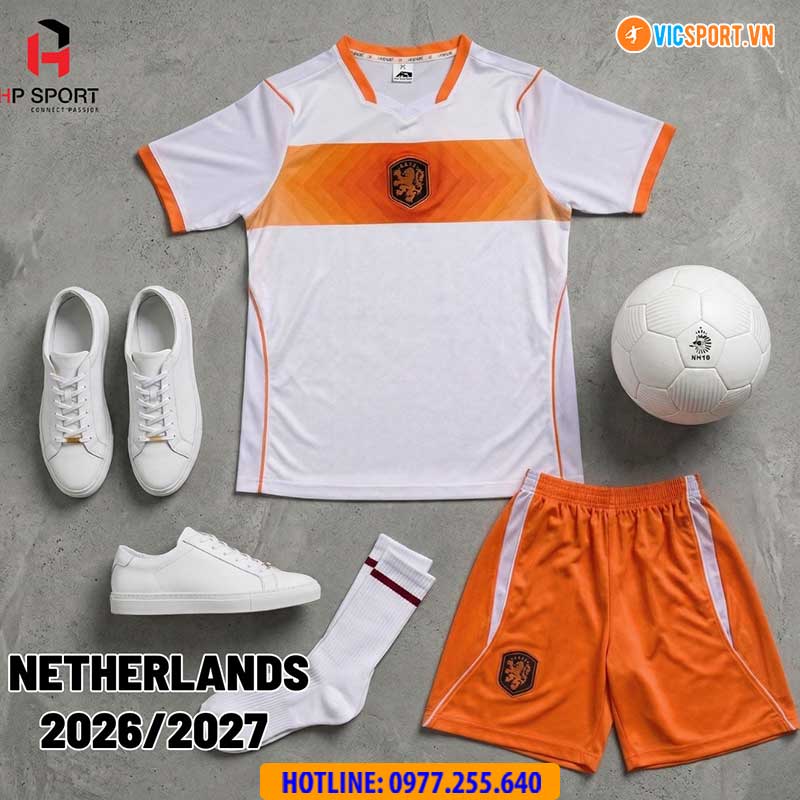 Áo đá banh đội tuyển Hà Lan WC 2026 vải mè - Hình ảnh 10