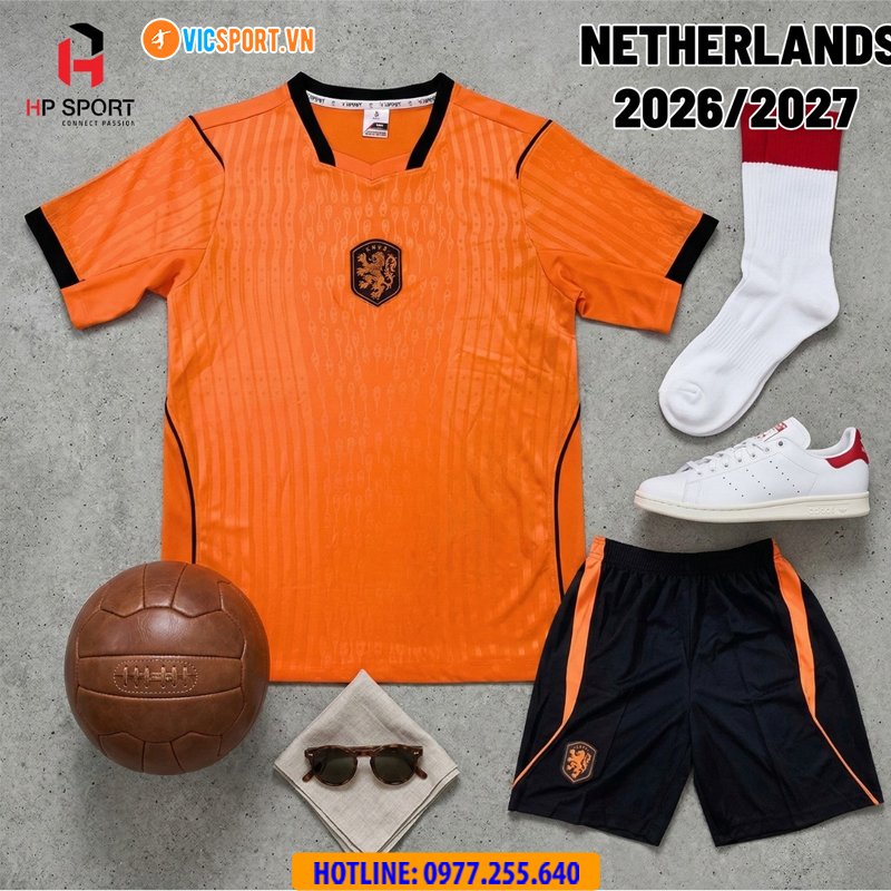 Áo đá banh đội tuyển Hà Lan WC 2026 vải mè - Hình ảnh 12
