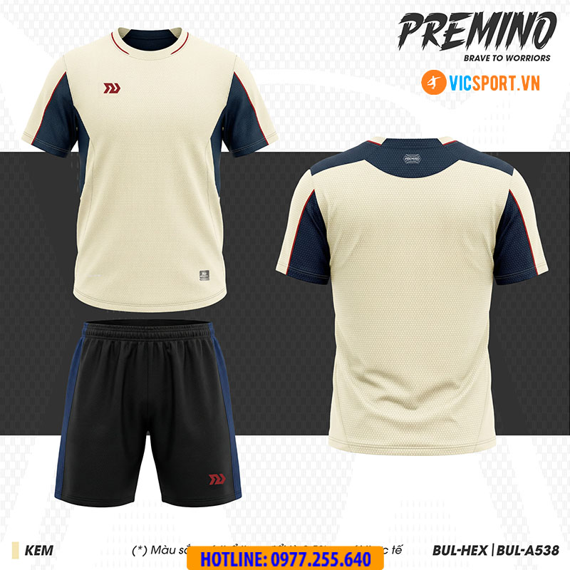 Áo đá banh không logo Bulbal Premino - Hình ảnh 4