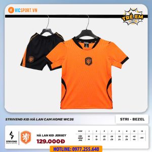 Áo đá banh trẻ em đội tuyển Hà Lan WC 2026