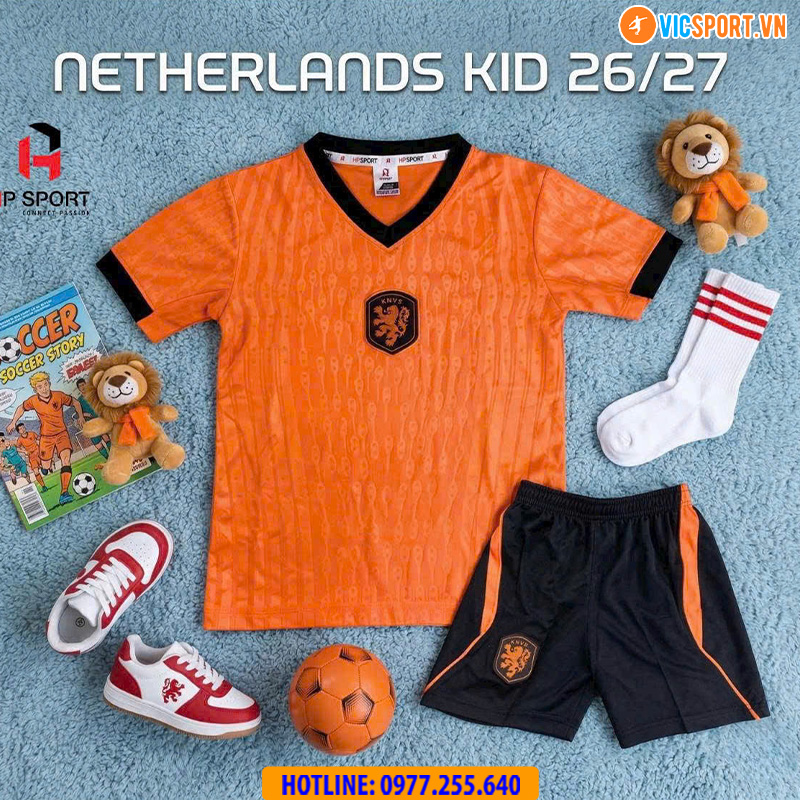 Áo đá banh trẻ em đội tuyển Hà Lan WC 2026 - Hình ảnh 8