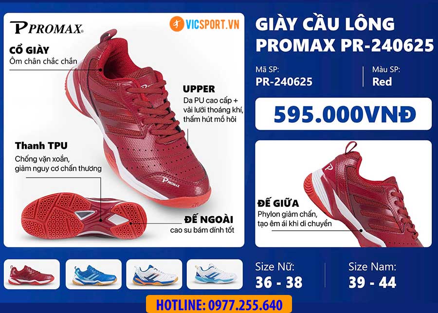 Giày cầu lông Promax PR-240625 đa năng - Hình ảnh 19