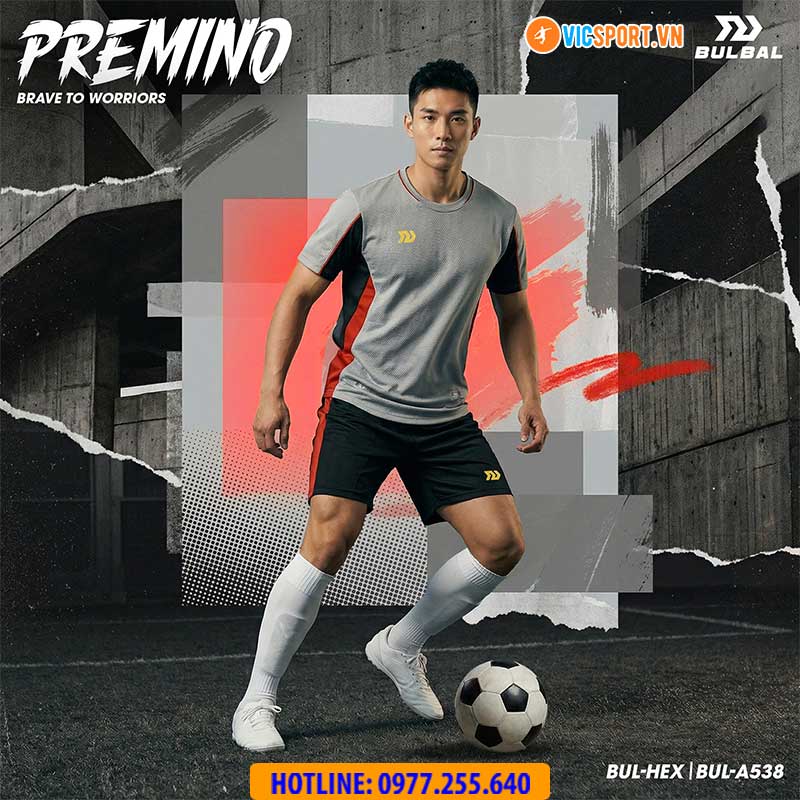 Áo đá banh không logo Bulbal Premino - Hình ảnh 21