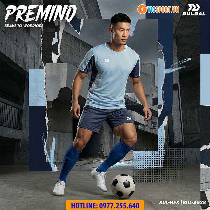 Áo đá banh không logo Bulbal Premino - Hình ảnh 22