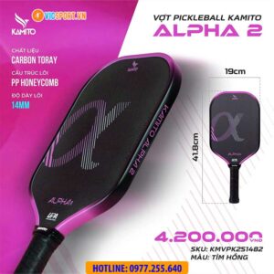 Vợt pickleball Kamito Alpha Gen 2 14mm