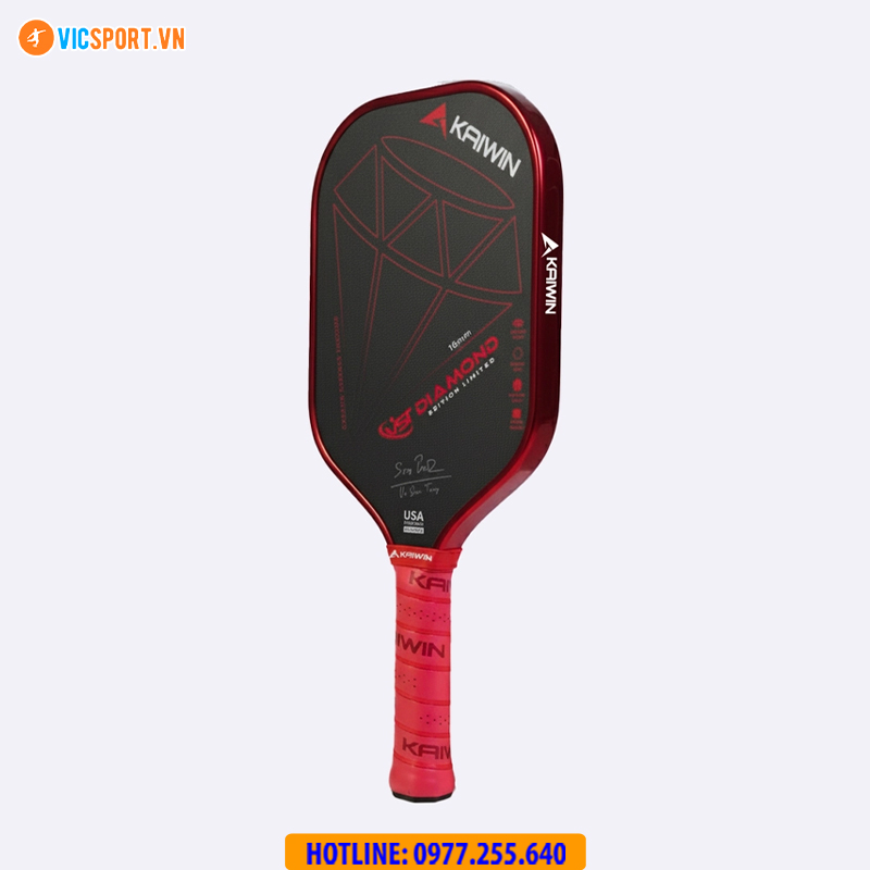 Vợt pickleball Kaiwin Diamond VST màu đỏ - Hình ảnh 13