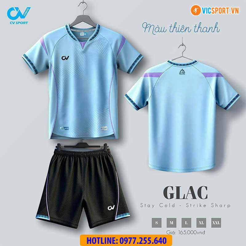 Áo đá banh không logo CV Glac - Hình ảnh 24