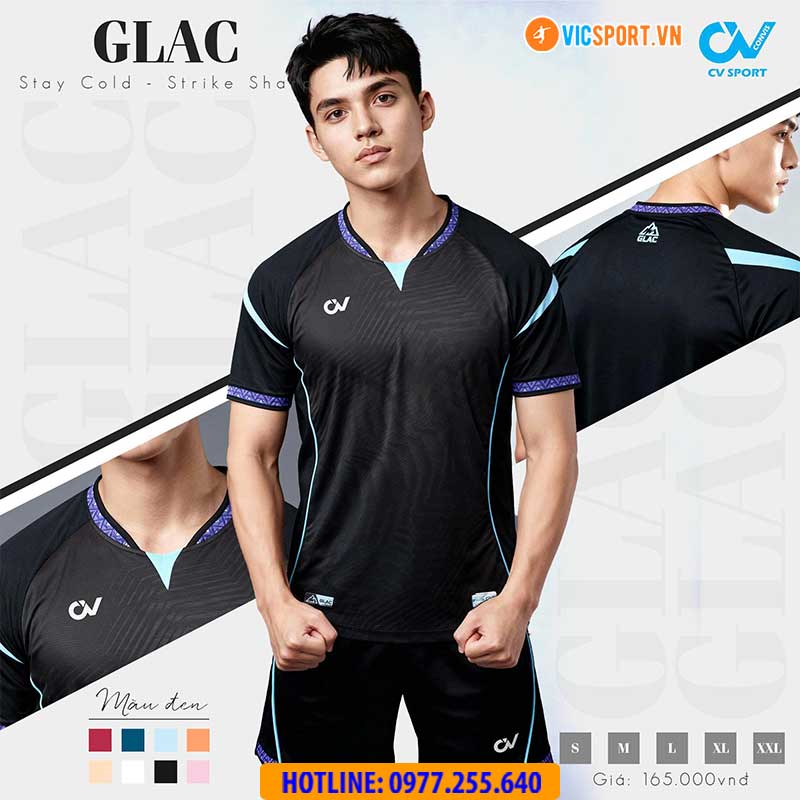 Áo đá banh không logo CV Glac - Hình ảnh 29