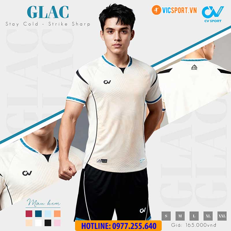 Áo đá banh không logo CV Glac - Hình ảnh 32