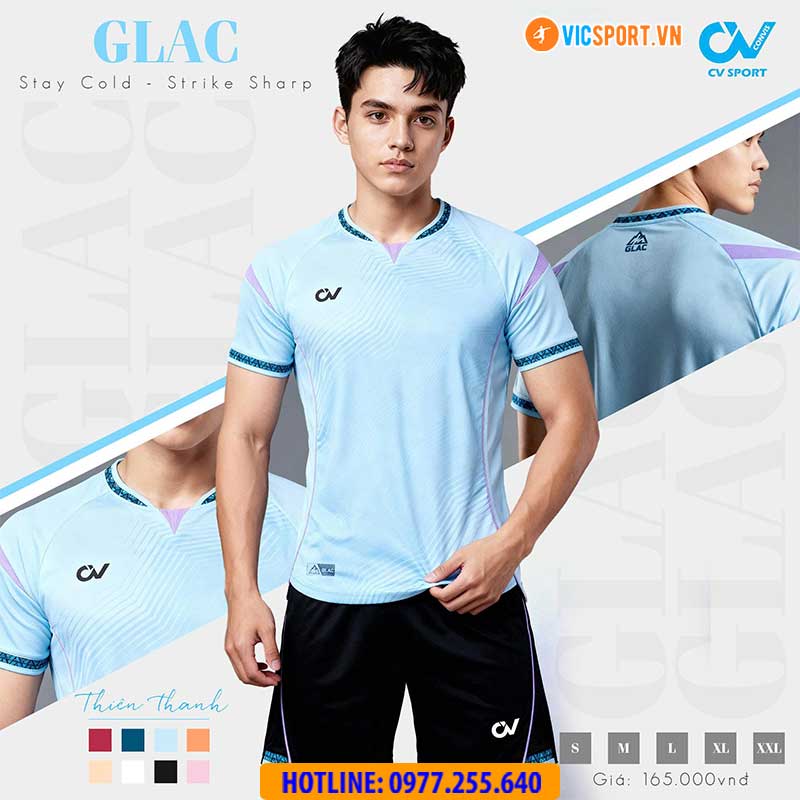 Áo đá banh không logo CV Glac - Hình ảnh 33