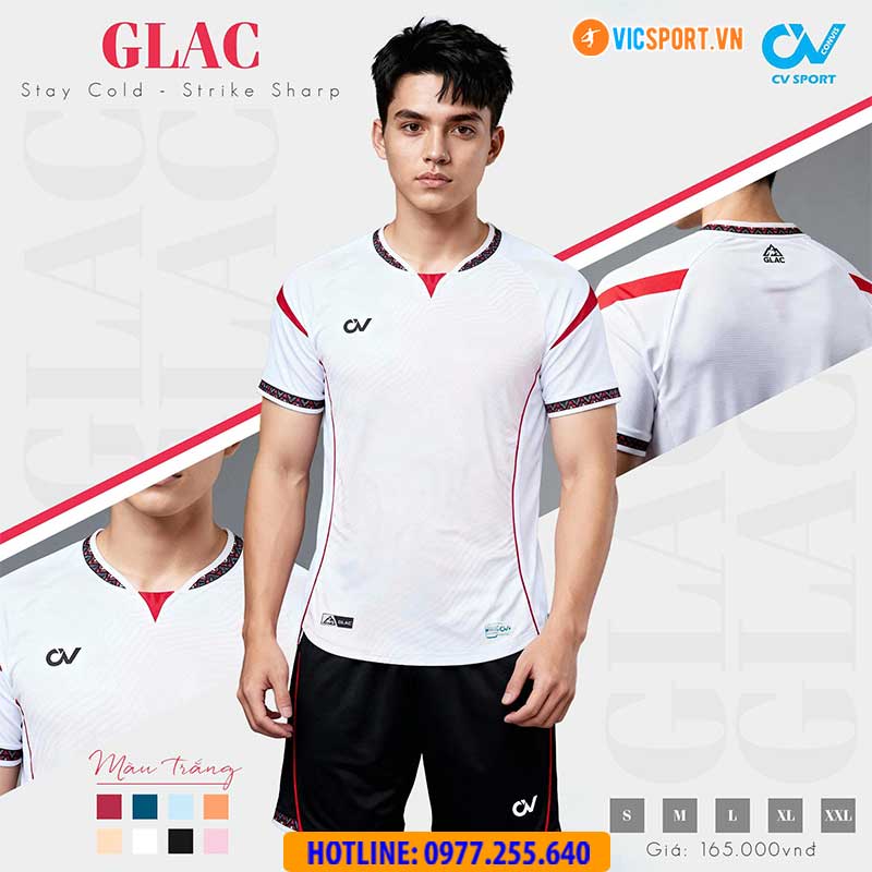 Áo đá banh không logo CV Glac - Hình ảnh 34
