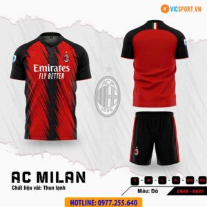 Áo đá banh Clb AC Milan mùa giải 2026-2027 vải thun lạnh