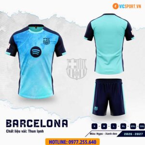Áo đá banh Clb Barcelona mùa giải 2026-2027 vải thun lạnh