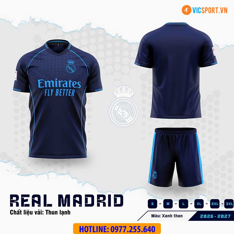 Quần áo đá banh trẻ em Clb Real Madrid mùa giải 2026-2027 - Hình ảnh 7