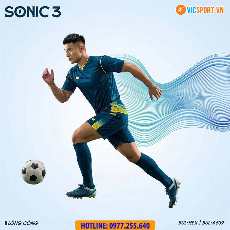 Áo đá banh không logo Bulbal Sonic 3 - Hình ảnh 3