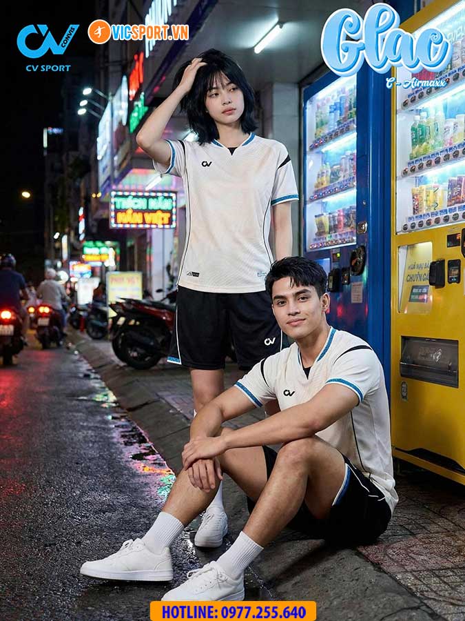 Áo đá banh không logo CV Glac - Hình ảnh 7