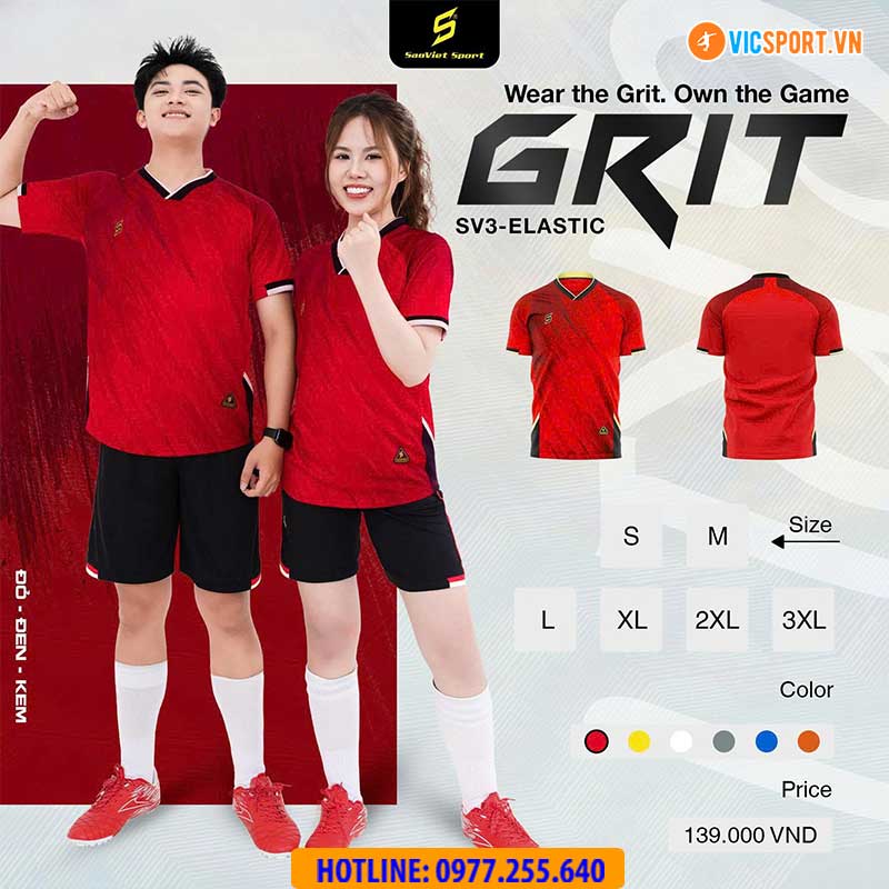 Áo đá banh không logo SV Grit - Hình ảnh 6
