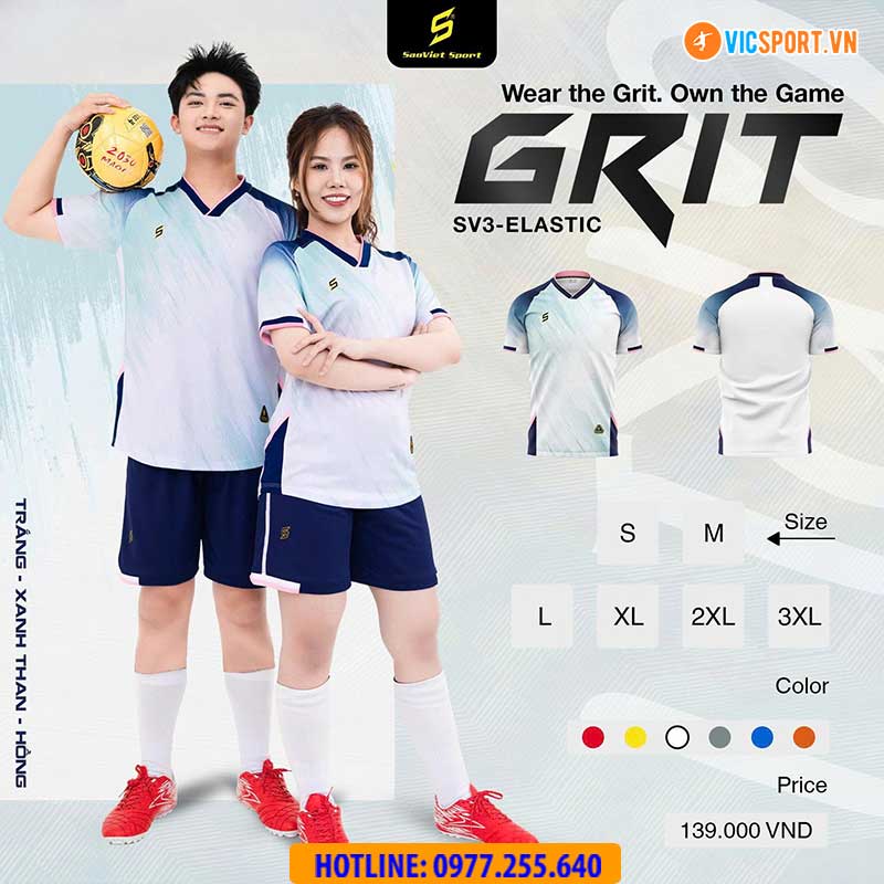 Áo đá banh không logo SV Grit - Hình ảnh 5